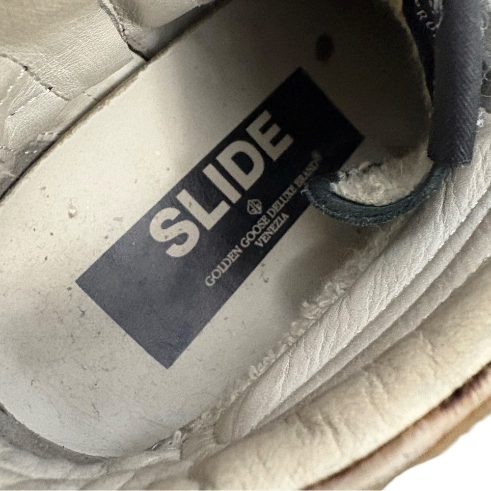 GOLDEN GOOSE Slide Star Leopard Print Sneakers in Ponyhair/Bluette Sz 36 - Picture 8 of 11
